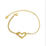 Heart Bracelets for Women Double Layer Beads Bracelet Jewelry