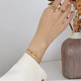 Heart Bracelets for Women Double Layer Beads Bracelet Jewelry