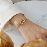 Heart Bracelets for Women Double Layer Beads Bracelet Jewelry