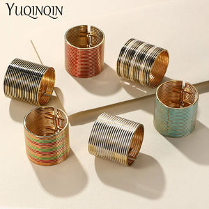 Vintage Stainless Steel Indian Wedding Bangles Women Wide Open Bracelets