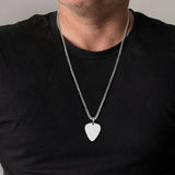 Waterproof Stainless Steel Guitar Pick Pendant, Music-lovers Jewelry