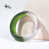 Geometric Circle Acrylic Bangle for Women Wide