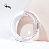 Geometric Circle Acrylic Bangle for Women Wide