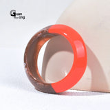 Geometric Circle Acrylic Bangle for Women Wide
