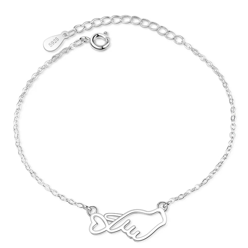 Love Heart Bracelet Silver Bracelet For Women Girl Gift