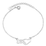 Love Heart Bracelet Silver Bracelet For Women Girl Gift