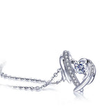 925 Silver Wing Heart Pendant Necklace Girl Birthday Gift NK129