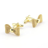 Metal Bow Cuff Links Sliver Business Party Shirts for Cufflinks