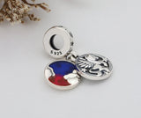Enamel Flying Horse Silver Pendant Charm Bracelet