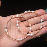 Freshwater Pearl Link Bracelet for Women Lobster Clasp Chain Jewelry