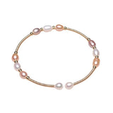 Freshwater Pearl Link Bracelet for Women Lobster Clasp Chain Jewelry
