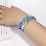 Colorful Natural Stone Bracelet Toggle Clousure Bangle