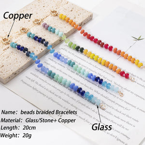 Colorful Natural Stone Bracelet Toggle Clousure Bangle