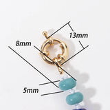 Colorful Natural Stone Bracelet Toggle Clousure Bangle