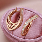 Vintage Natural Zircon Drop Earrings 585 Wedding Jewelry