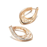 Vintage Natural Zircon Drop Earrings 585 Wedding Jewelry