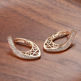 Vintage Natural Zircon Drop Earrings 585 Wedding Jewelry