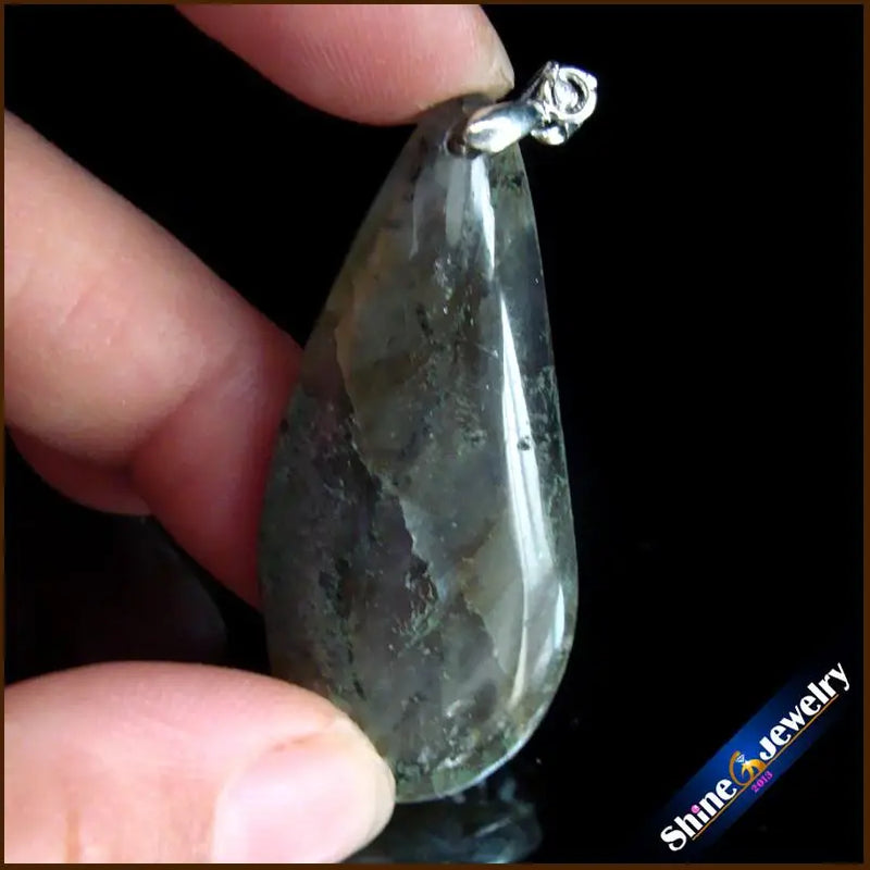 Labradorite Drop Beads Slide Pendant Necklace
