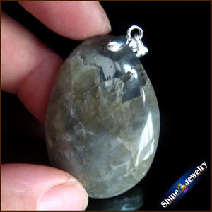 Labradorite Drop Beads Slide Necklace Pendant