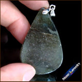 Labradorite Drop Beads Pendant Natural Stone Slide Jewelry Women FS932