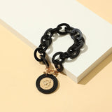 Charm Face Pendant Bracelet Resin Acrylic Vintage Colorful Party Jewelry