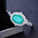 Oval Brazil Paraiba Tourmaline Charms Bracelet for Women Ladies Bangle