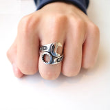 Adjustable Hip-hop Wrench Ring Antique Silver Plated Tool Jewelry
