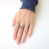 Adjustable Hip-hop Wrench Ring Antique Silver Plated Tool Jewelry