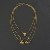 Personalized Stainless Steel Constellation Pendant Necklace