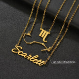 Personalized Stainless Steel Constellation Pendant Necklace