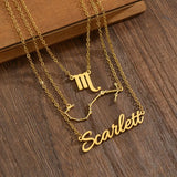 Personalized Stainless Steel Constellation Pendant Necklace