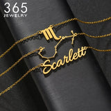 Personalized Stainless Steel Constellation Pendant Necklace