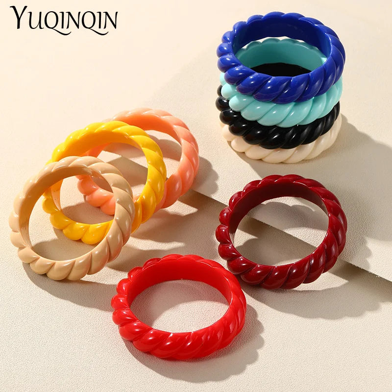 Bohemian Punk Resin Acrylic Bracelets for Women