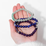 Rectangle Shape Charm Bracelets Natural Stone Beads Strand Bracelets