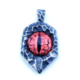 Red Eye Stone Inlaid Pendant Necklace Men's