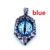 Red Eye Stone Inlaid Pendant Necklace Men's