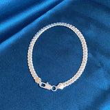 S925 6MM Full Side Chain Bracelet 8 Inches
