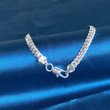 S925 6MM Full Side Chain Bracelet 8 Inches