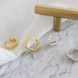 S925 Concave Convex Hoop Earrings for Women Jewelry