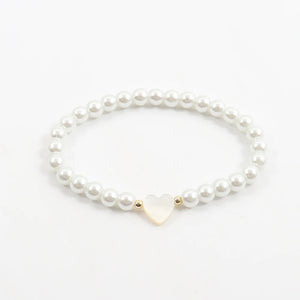 Shell Heart Bracelet Classic Stone Beaded Jewelry Gift