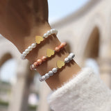 Shell Heart Bracelet Classic Stone Beaded Jewelry Gift