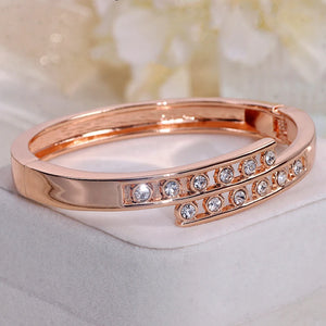 Crystal Rhinestone Cuff Bangles Wedding Jewelry Accessories