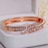 Crystal Rhinestone Cuff Bangles Wedding Jewelry Accessories