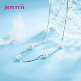 Opal Pearls 925 Silver Necklace Women Jewelry Gift