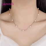 Opal Pearls 925 Silver Necklace Women Jewelry Gift