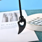 Spiked Horn Shape Pendant Necklace Men's Necklace Metal Spike Shape Pendant Acce
