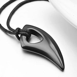 Spiked Horn Shape Pendant Necklace Men's Necklace Metal Spike Shape Pendant Acce