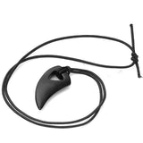 Spiked Horn Shape Pendant Necklace Men's Necklace Metal Spike Shape Pendant Acce