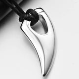 Spiked Horn Shape Pendant Necklace Men's Necklace Metal Spike Shape Pendant Acce