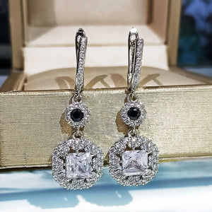 Square Shape Wedding Earrings Bridal Jewelry